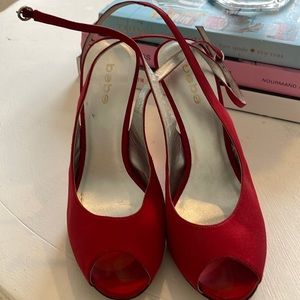 Red Bebe Ankle straps